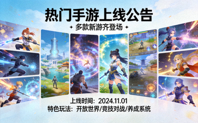 多款热门手游上线详细公告配图 - 游戏画面合集