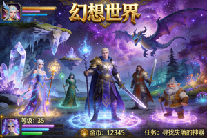 幻想世界手游截图 - 奇幻风格角色扮演游戏场景