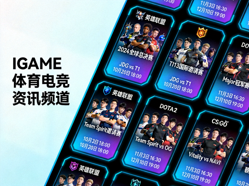 IGAME体育电竞资讯频道内容展示 - 多游戏赛事报道界面