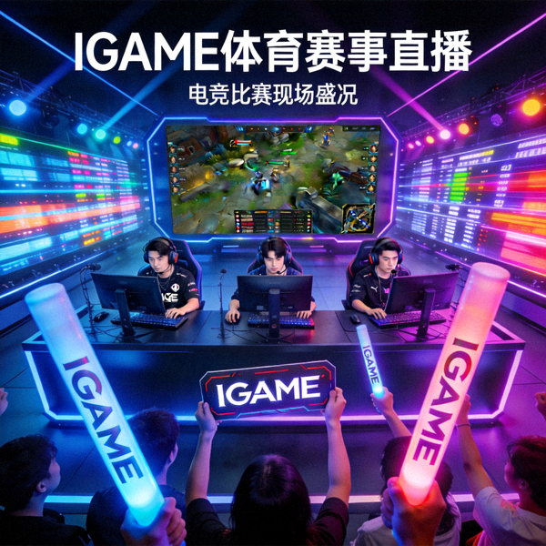 IGAME体育赛事直播主视觉图 - 电竞比赛现场盛况与观众热情