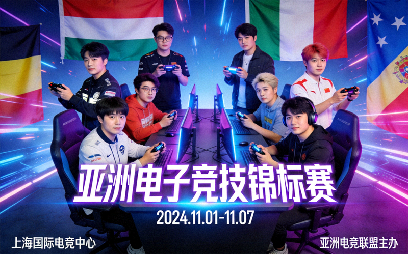 亚洲电子竞技锦标赛宣传图 - 亚洲各国选手同台竞技