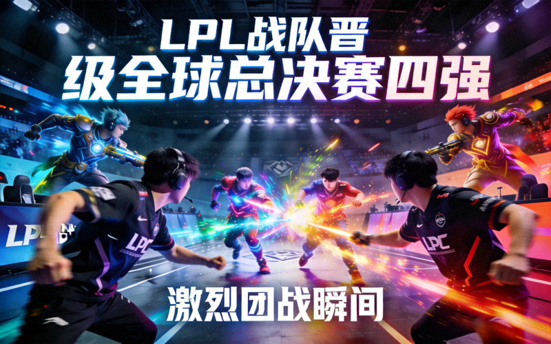 英雄联盟全球总决赛LPL赛区战队晋级四强详细报道配图 - 比赛现场激烈团战