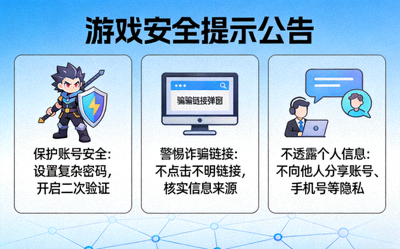 游戏安全提示公告配图 - 网络安全知识宣传