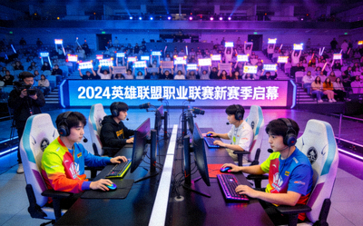 新赛季英雄联盟职业联赛启幕新闻报道配图 - 比赛现场盛况