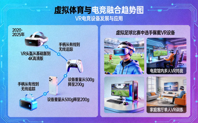 虚拟体育与电竞融合趋势图 - VR电竞设备展示