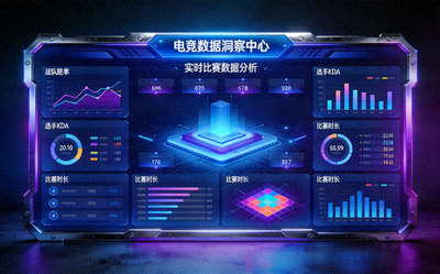 电竞数据分析平台案例配图 - 数据可视化仪表盘