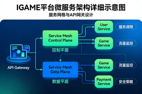 IGAME平台微服务架构详细示意图 - 服务网格与API网关设计