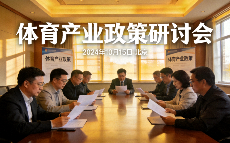 体育产业政策新闻报道配图 - 会议讨论场景