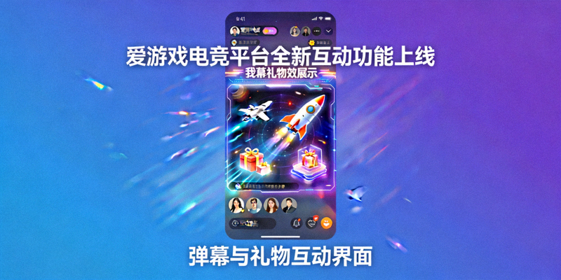 爱游戏电竞平台全新互动功能上线报道配图 - 弹幕与礼物互动界面