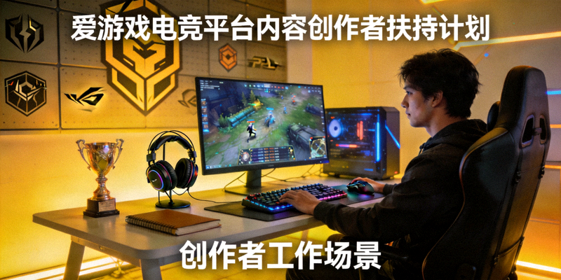 爱游戏电竞平台内容创作者扶持计划报道配图 - 创作者工作场景