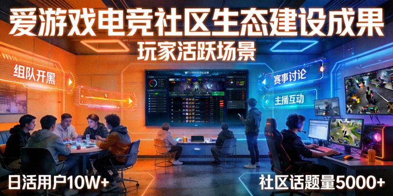 爱游戏电竞平台社区生态建设成果配图 - 玩家社区活跃场景