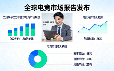 全球电竞市场报告发布新闻报道配图 - 数据图表与分析师