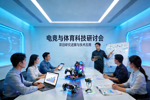 团队正在进行电竞与体育科技的研讨会 - 项目研究场景