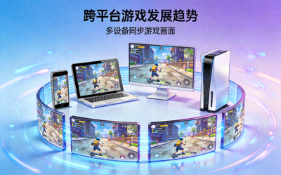 跨平台游戏发展趋势配图 - 多设备同步游戏画面