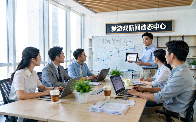 爱游戏新闻动态中心团队工作场景 - 现代化办公环境与团队协作