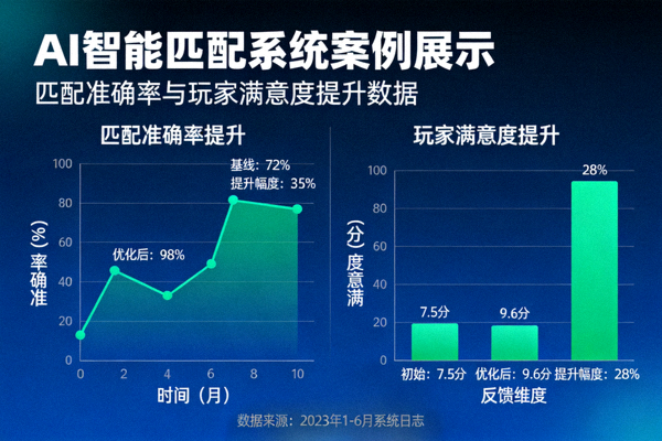 AI智能匹配系统案例展示 - 匹配准确率与玩家满意度提升数据