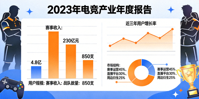 电竞产业年度报告发布配图 - 数据图表与行业分析