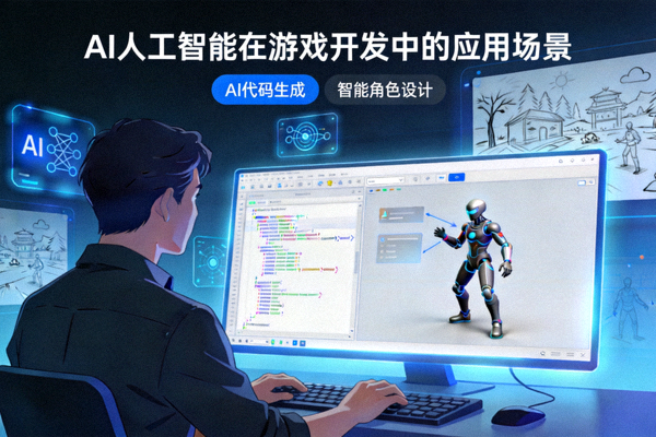 AI人工智能在游戏开发中的应用场景展示 - 程序员使用AI工具进行游戏设计