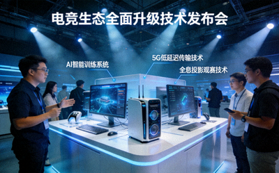 电竞生态全面升级技术发布会配图 - 新技术展示现场