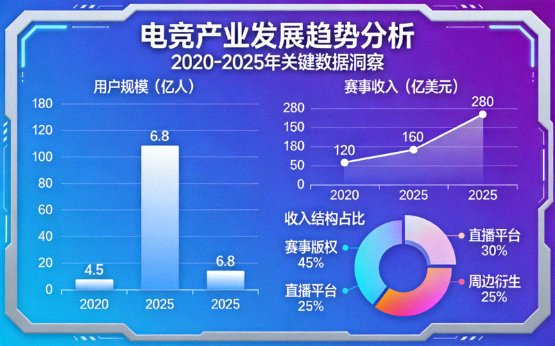 电竞产业发展趋势分析图表 - 数据可视化展示