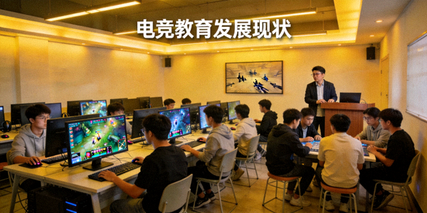 电竞教育发展现状配图 - 电竞专业学生上课场景