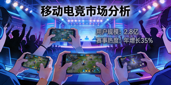 移动电竞市场分析配图 - 手机游戏竞技场景