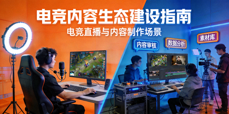 电竞内容生态建设指南封面 - 电竞直播与内容制作场景