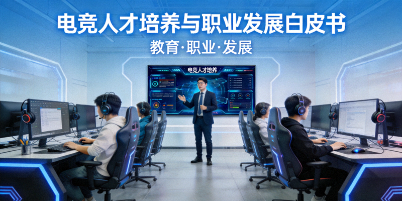 电竞人才培养与职业发展白皮书封面 - 电竞教育课堂场景