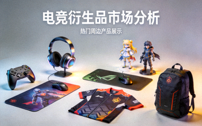 电竞衍生品市场分析配图 - 各类电竞周边产品陈列