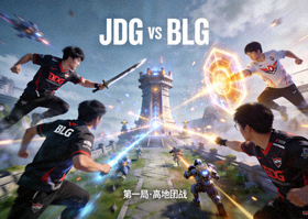 JDG对阵BLG第一局高地团战精彩瞬间