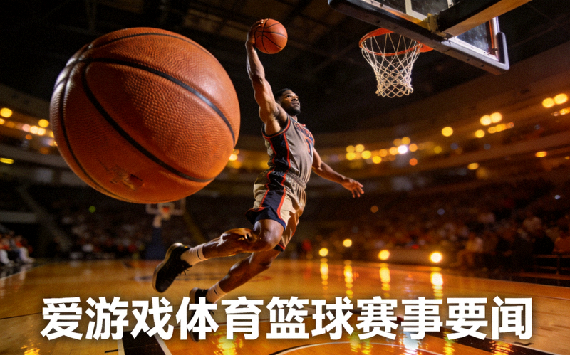 篮球运动员在室内球馆跃起投篮的特写画面——爱游戏体育篮球赛事要闻配图