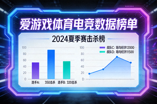 爱游戏体育数据榜单新闻配图 - 电竞比赛数据统计屏幕画面
