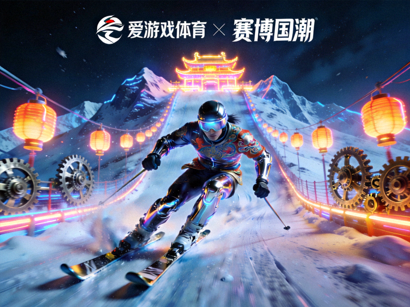 爱游戏体育赛博国潮世界观概念图三 - 雪山滑雪赛道极限运动场景