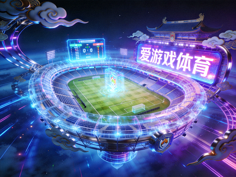 爱游戏体育赛博国潮世界观概念图一 - 未来感十足的足球场全景