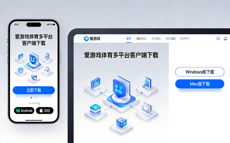 爱游戏体育多平台客户端下载页面展示图 - 手机与电脑设备界面