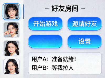爱游戏体育好友房间模式展示图 - 多人组队互动界面