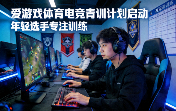 爱游戏体育电竞青训计划启动报道配图 - 年轻选手专注训练画面
