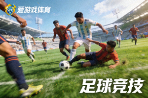 爱游戏体育足球竞技游戏截图，绿茵赛场上球员激烈对抗